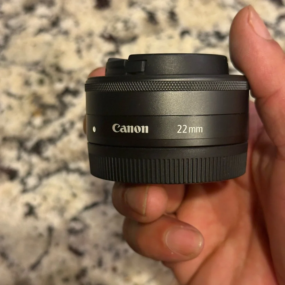 Canon 22mm Pancake Lens M for vlog youtube wide angle sport prime camera lens